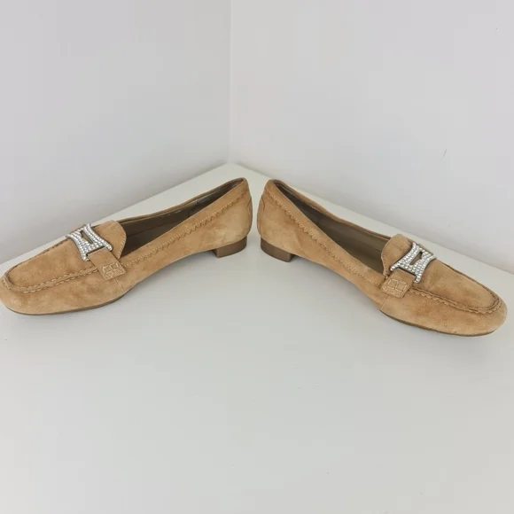 Franco Sarto Shoes Womens 9.5M Loafer Flat Suede Slip On - Picture 4 of 11